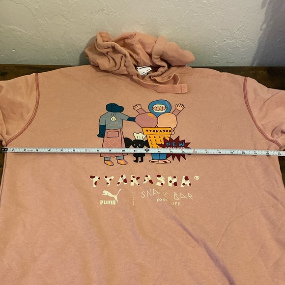 Puma X Tyakasha oversized pullover sweatshirt in peach pink color Size XS - Picture 11 of 16